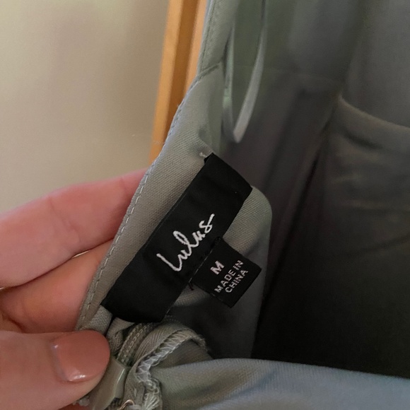 Lulus Dreamy Destiny Sage Green Pleated Backless Maxi Dress - Picture 3 of 5